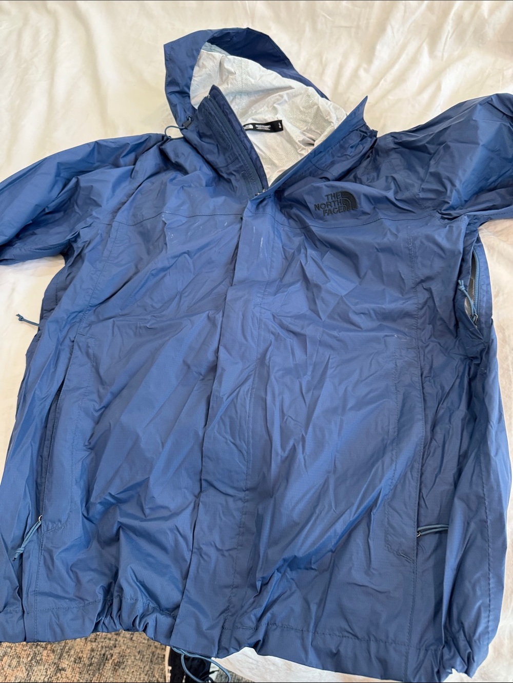 The North Face Men’s Navy Blue Waterproof Hooded Rain Jacket